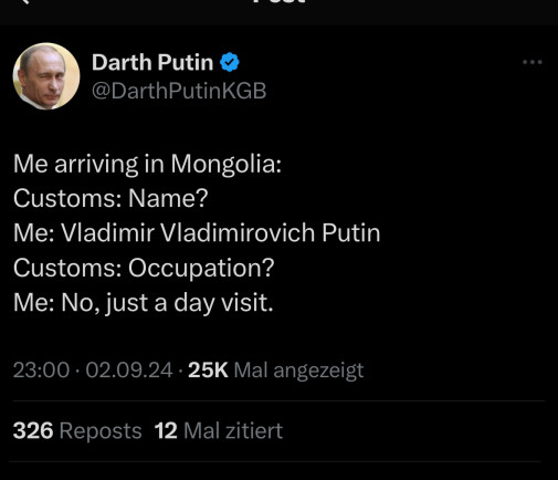 Putin v Mongolsku
