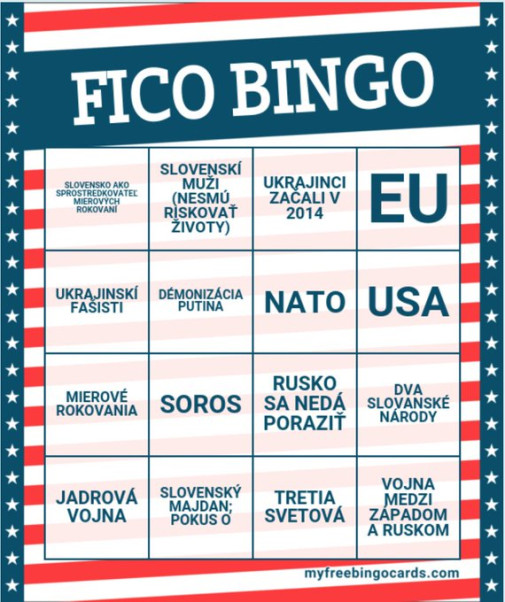 Dnes hrame Fico Bingo