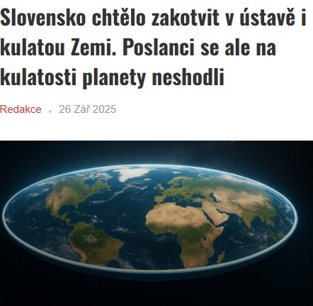 Buďme radi, že sa nezhodli na plochosti...