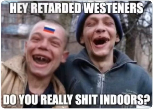 V rusku mozes srat vonku