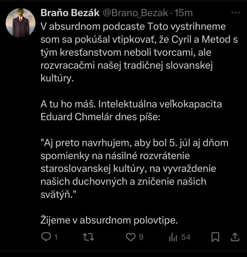 Jojo tu dnes Chmelara nezacituje?