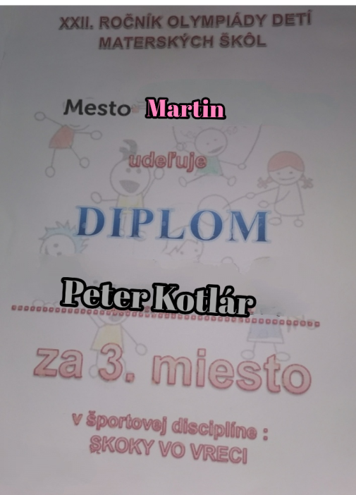 Petrov najzácnejší diplom